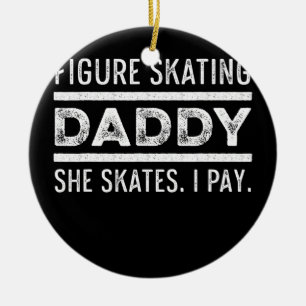 Décoration En Céramique Figure Patinage Daddy Équipe de patinage sur glac