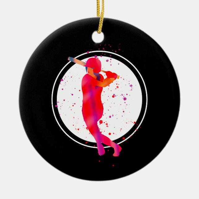 Décoration En Céramique Fille à Bat (Devant)