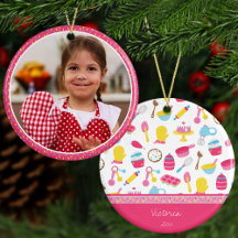 Fille Baker Cuisine rose Chef enfant Photo Noël