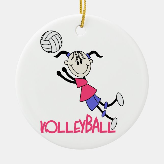 Décoration En Céramique Fille de volleyball (Devant)