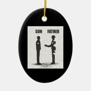 Décoration En Céramique Fils Et Père