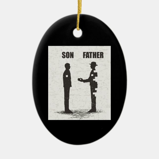 Décoration En Céramique Fils Et Père (Devant)