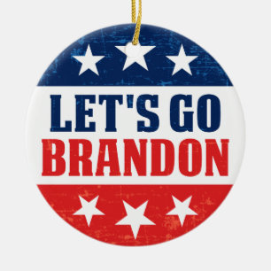 Décoration En Céramique FJB Lets Go Brandon drôle anti joe Biden Ceramic 