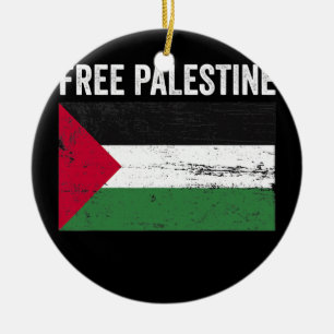 Décoration En Céramique Flag Palestine Free Palestine Flag Arabic Vintage