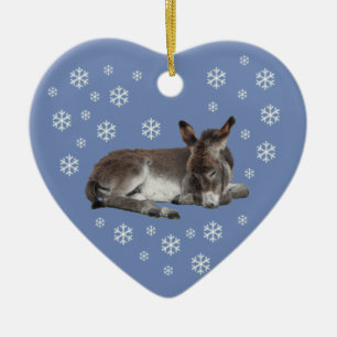 Décoration En Céramique Flammes de neige à Donkey sur Blue