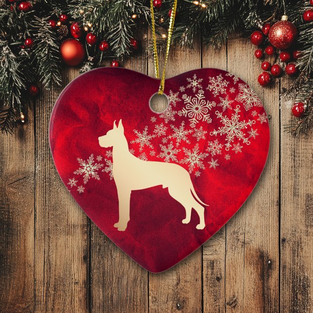 Décoration En Céramique Flèche de neige en or rouge Great Dane (Créateur téléchargé)