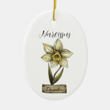 Fleur de naissance DÉCEMBRE Anniversaire Narcisse