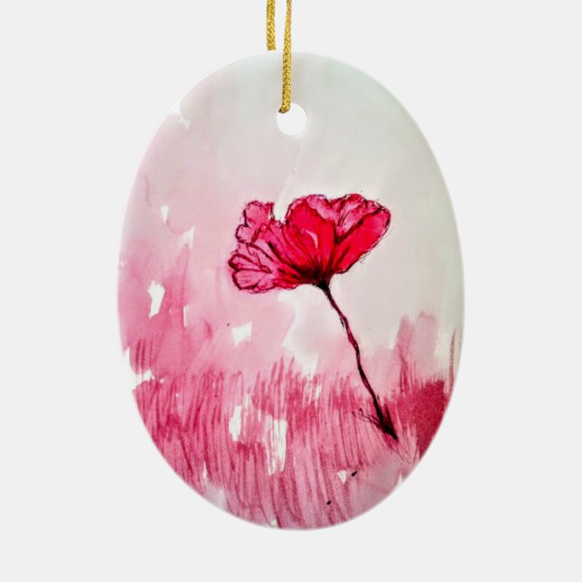 Décoration En Céramique Fleur de pivoine (Dos)
