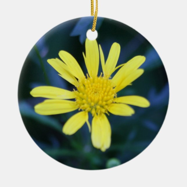 Décoration En Céramique fleur jaune (Devant)