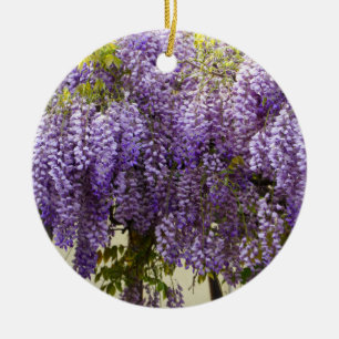 Décoration En Céramique Fleurs de bisteria violet
