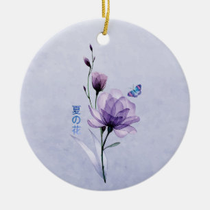 Décoration En Céramique Fleurs d'été, Art Japonais
