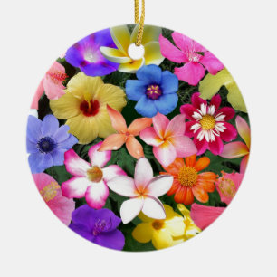 Décoration En Céramique Fleurs tropicales