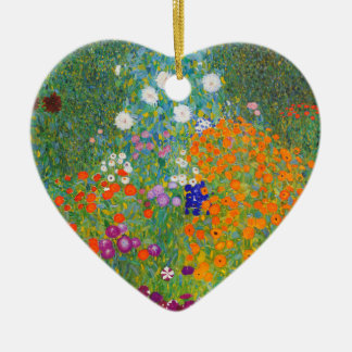 Décoration En Céramique Flower Garden by Gustav Klimt