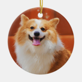 Décoration En Céramique Fluffy Pembroke Welsh corgi Chien