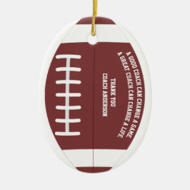 Décoration En Céramique Football Coach Ornament Christmas Thank You Team