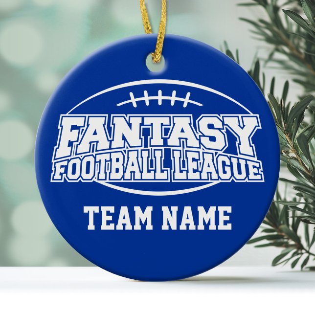 Décoration En Céramique Football d'Imaginaire - Drôle Sport cadeau (Personalized Christmas Ornament - Fantasy Football League)