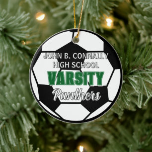 Décoration En Céramique Football Varsity personnalisé Noël Lycée