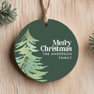 Décoration En Céramique Forêt d'eau de Noël