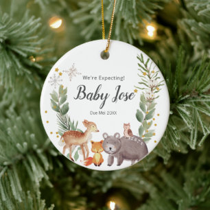 Décoration En Céramique Forêt des bois : nous attendons des parents