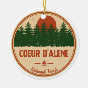 Décoration En Céramique Forêt nationale de Coeur D'Alene