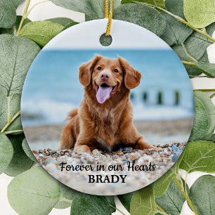 Décoration En Céramique Forever in our Hearts - Dog 2 Photo Pet Memorial