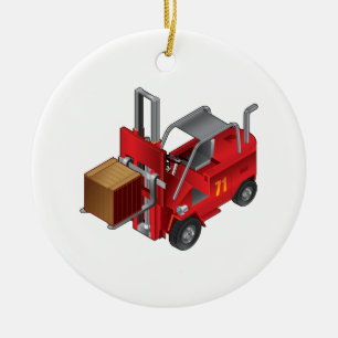 Décoration En Céramique Forklift Truck