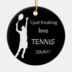 Décoration En Céramique Freaking love tennis Funny joueur de tennis coach