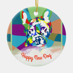 Décoration En Céramique French Bulldog assis