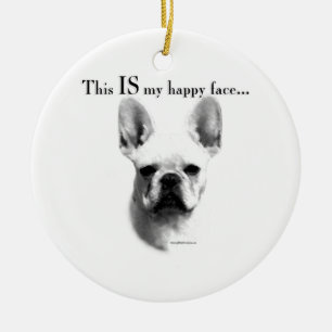 Décoration En Céramique French Bulldog Happy Face