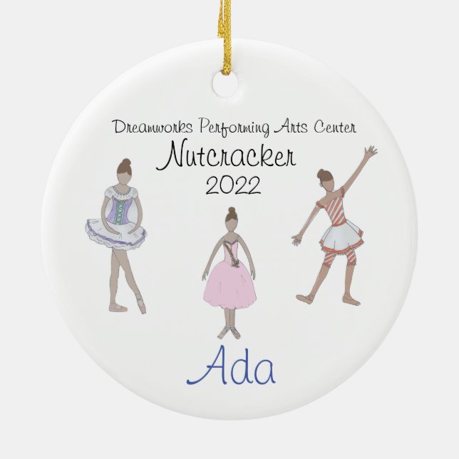 Décoration En Céramique Fritz/Solider/Flower Nutcracker personnalisé (Dos)