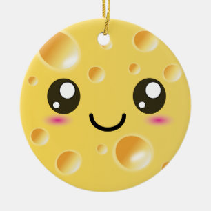 Décoration En Céramique Fromage heureux mignon de Kawaii