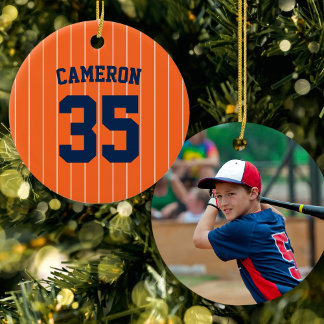 Décoration En Céramique Fully Editable Colors Baseball Jersey Stripes Name