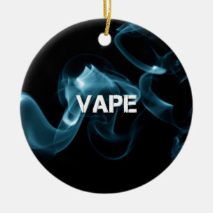 Décoration En Céramique Fumée Vape de turquoise dessus