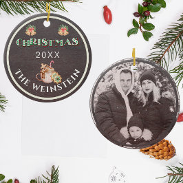Décoration En Céramique Fun Christmas Photo Keepsaké