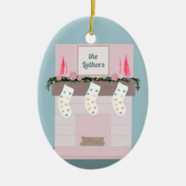 Décoration En Céramique Fun Disco Rose Custom Christmas