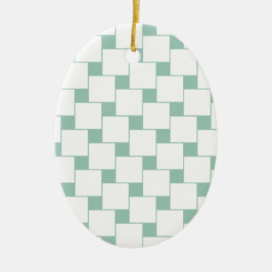 Décoration En Céramique Fun tissé Carré Mint Green