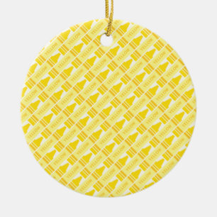 Décoration En Céramique Fun Yellow Crayon Motif