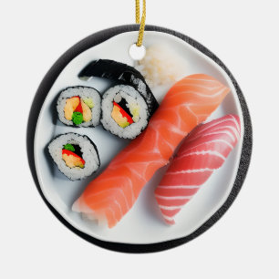 Décoration En Céramique Funky Sushi Pun Noël