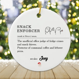 Décoration En Céramique Funny Coworker Bureau Mème de Noël Art