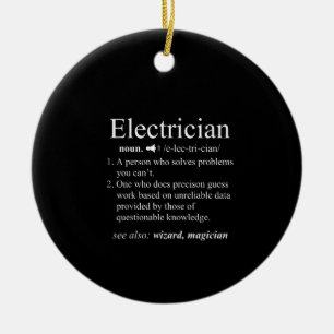 Décoration En Céramique Funny Electricien Définition Ingénieur électriq