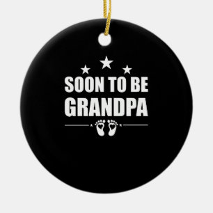 Décoration En Céramique Futur Grand-Père Annonce de Grossesse