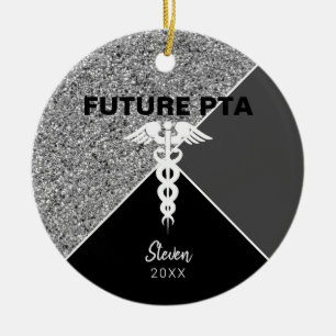 Décoration En Céramique Futur physiothérapeute Assistant Silver Nom