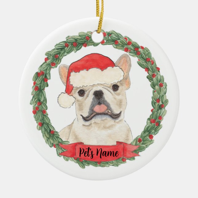 Décoration En Céramique Fwn Tan Cream Français Bulldog (Devant)