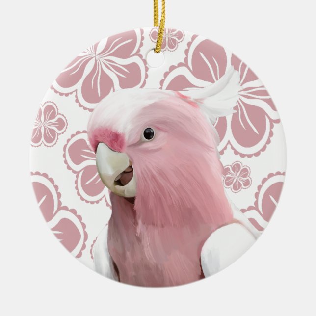 Décoration En Céramique Galah Cockatoo rose (Devant)