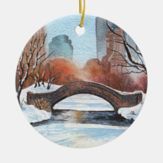 Décoration En Céramique Gapstow Bridge Central Park Ornament NYC New York
