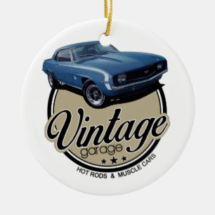 Décoration En Céramique Garage vintage Camaro