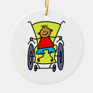 Décoration En Céramique Garçon handicapé