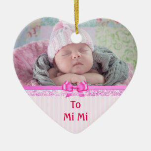 Décoration En Céramique Garde-coeur rose pour MiMi