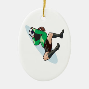 Décoration En Céramique Gardien de but du football