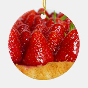 Décoration En Céramique Gâteau aux fraises à la menthe